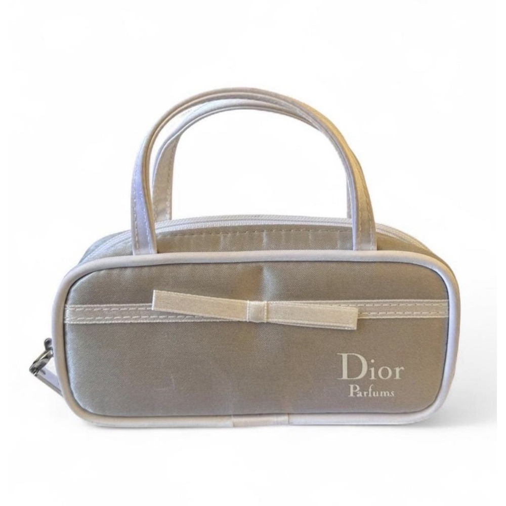 Dior Parfums Mini Toiletry Bag Silver / White Trousse De Toilette